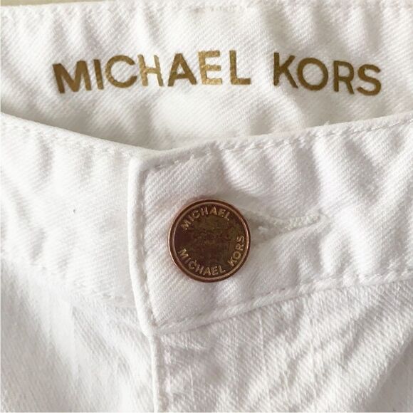 Michael Kors White Ankle Zip Jeans - Picture 4 of 12